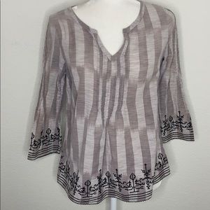 Lucky Brand Boho Flare Sleeve Top